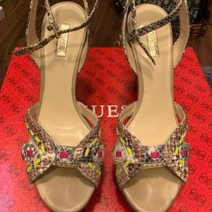 Guess platform sandals size 8